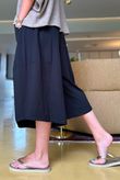 Oscar Pleat Culotte Black